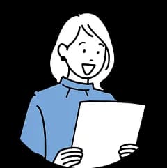 書類を見る女性のイラスト